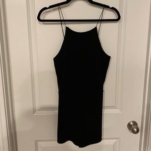 Black high neck romper
